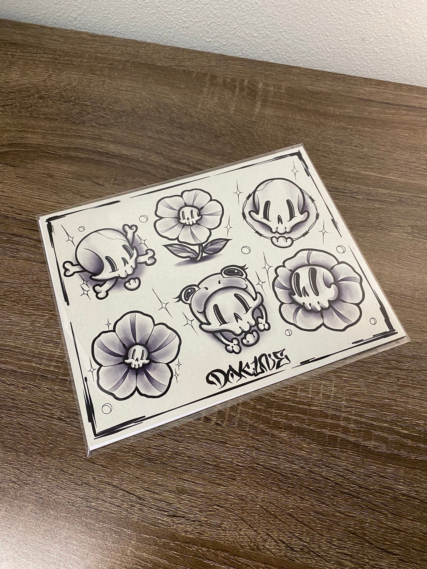 Kawaii Skulls Print