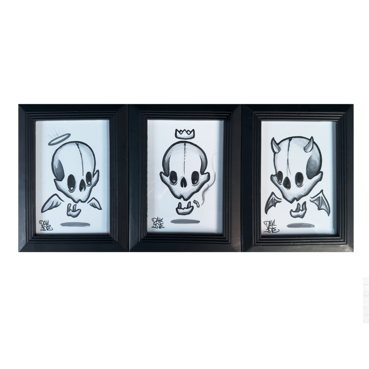 Skull Trio Triptic