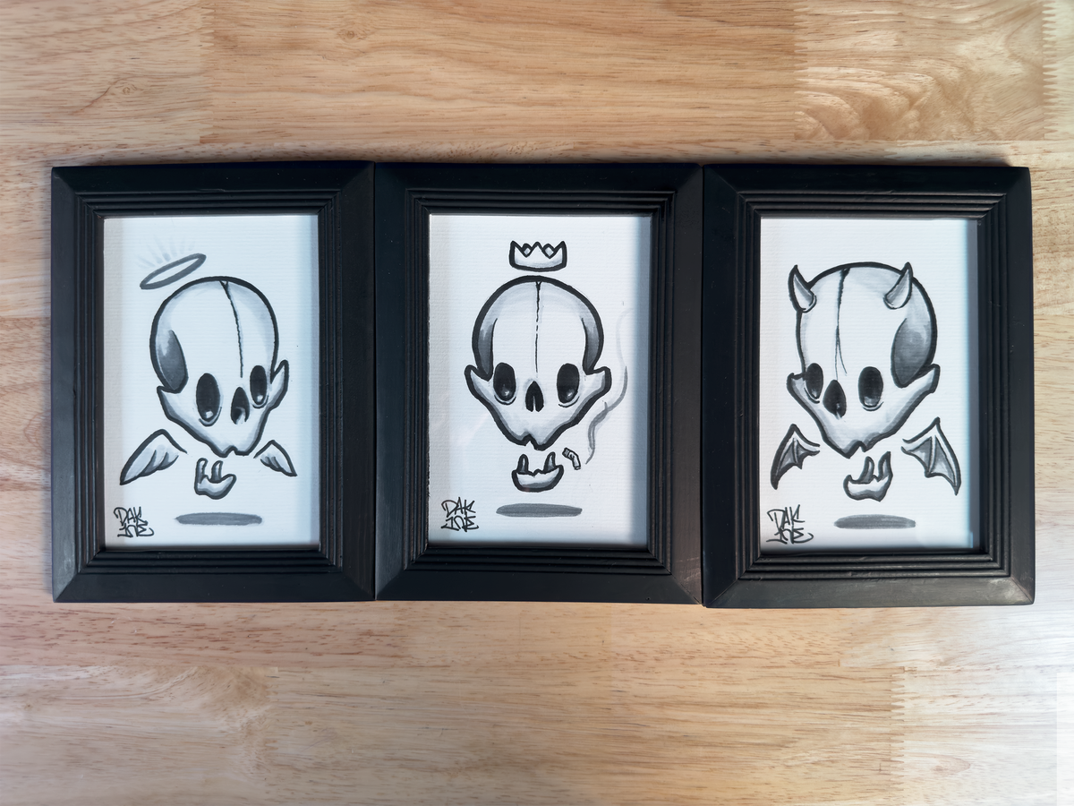 Skull Trio Triptic