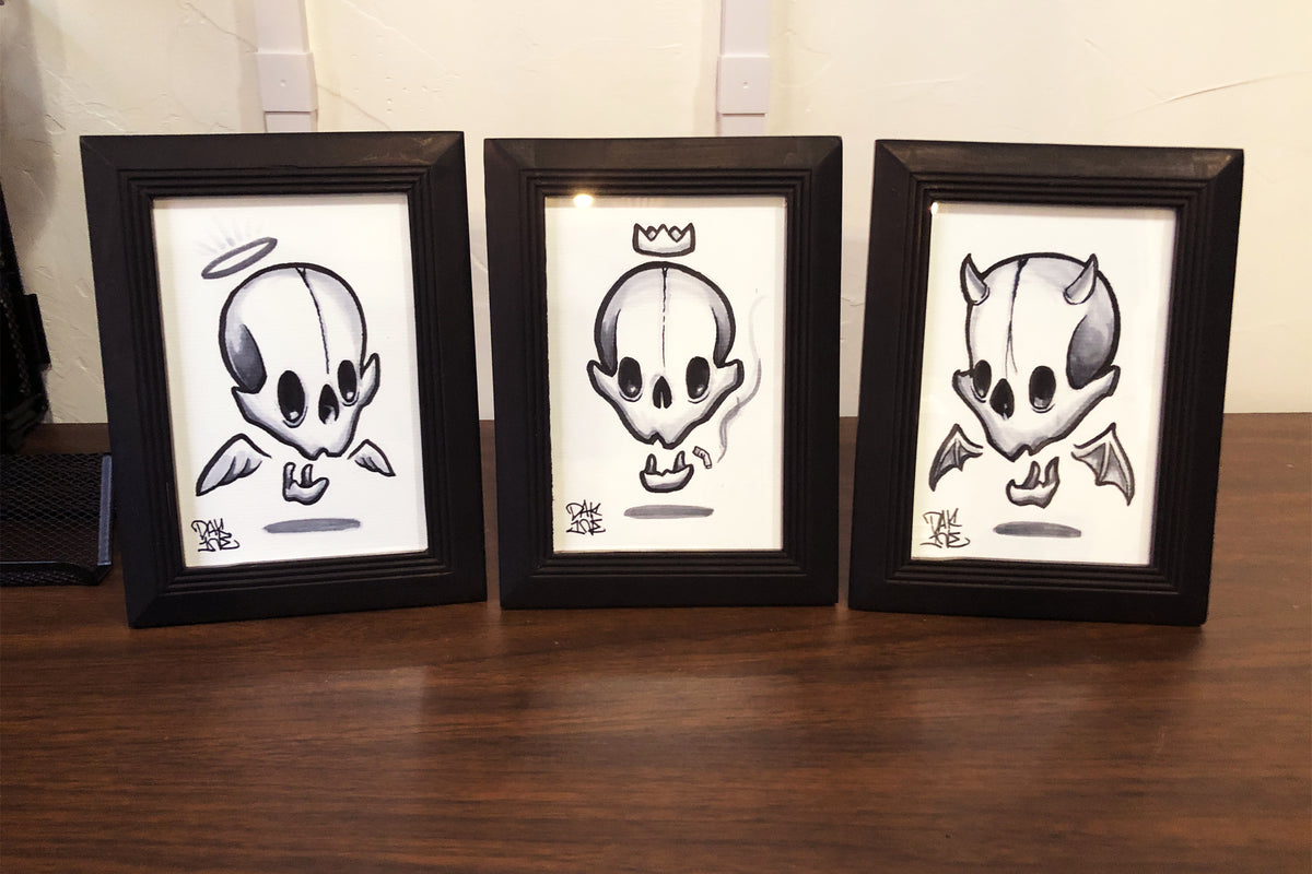 Skull Trio Triptic