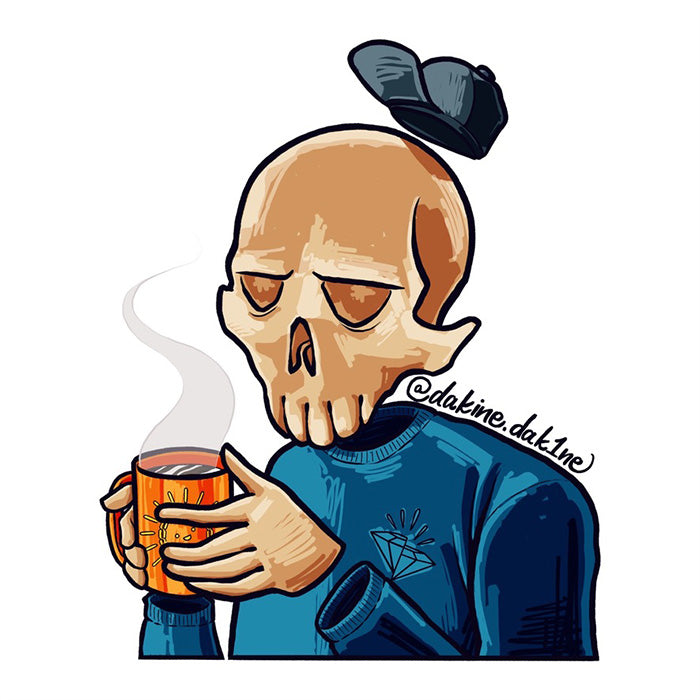 Coffee Skull Sticker