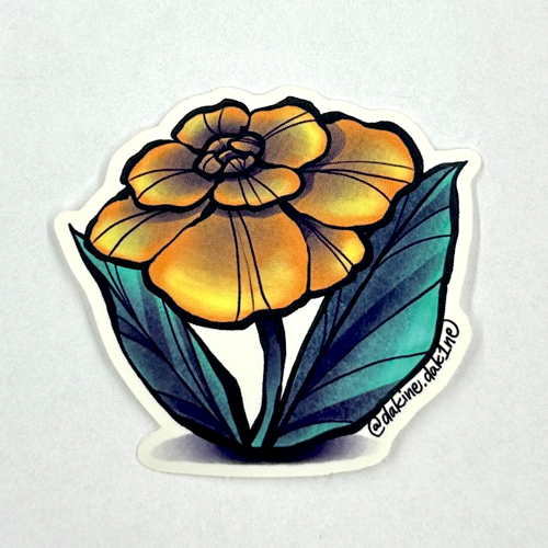 Orange Flower Sticker