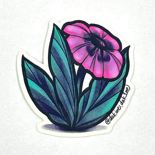 Pink Flower Sticker