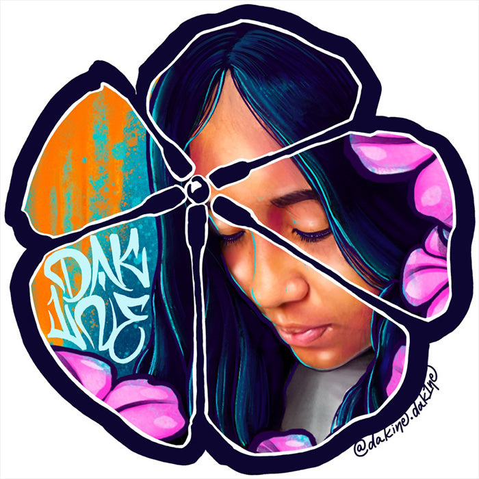 Portrait Flower Sticker