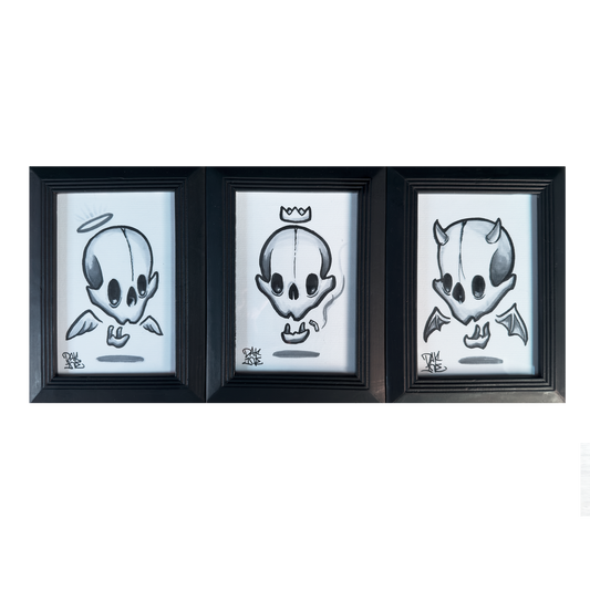 Skull Trio Triptic