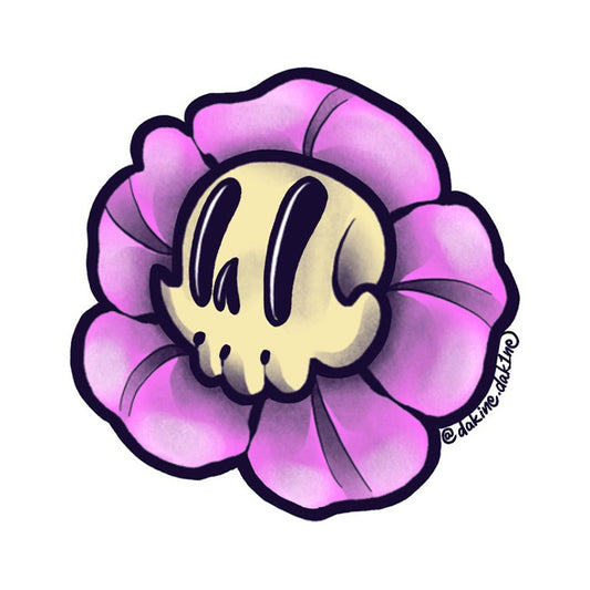 Flower Skull Sticker